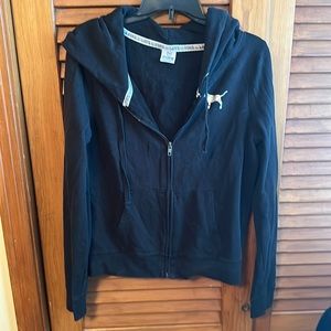 Pink brand hoodie with zebra sequins